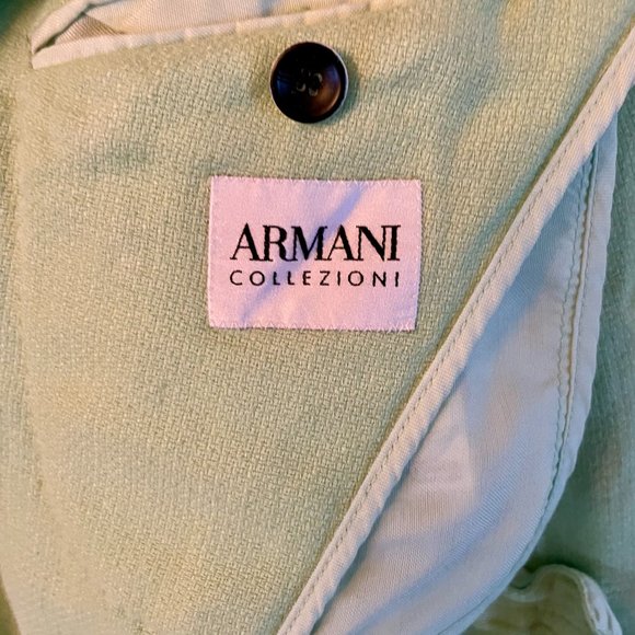 Armani Collezioni Mens Linen-Blend Blazer SIZE 52 (Mens LG 41 Suit Jacket) NEW - Picture 8 of 10